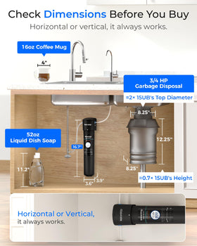 Waterdrop 15UB system on kitchen sink delivering fresh-tasting water