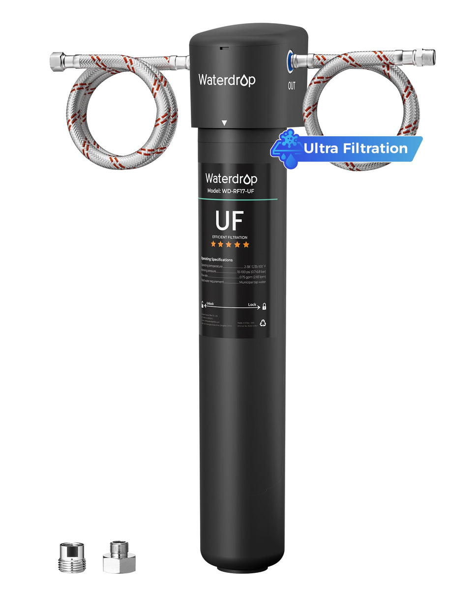 Waterdrop 17UA-UF under-sink system install view for easy setup and clean water