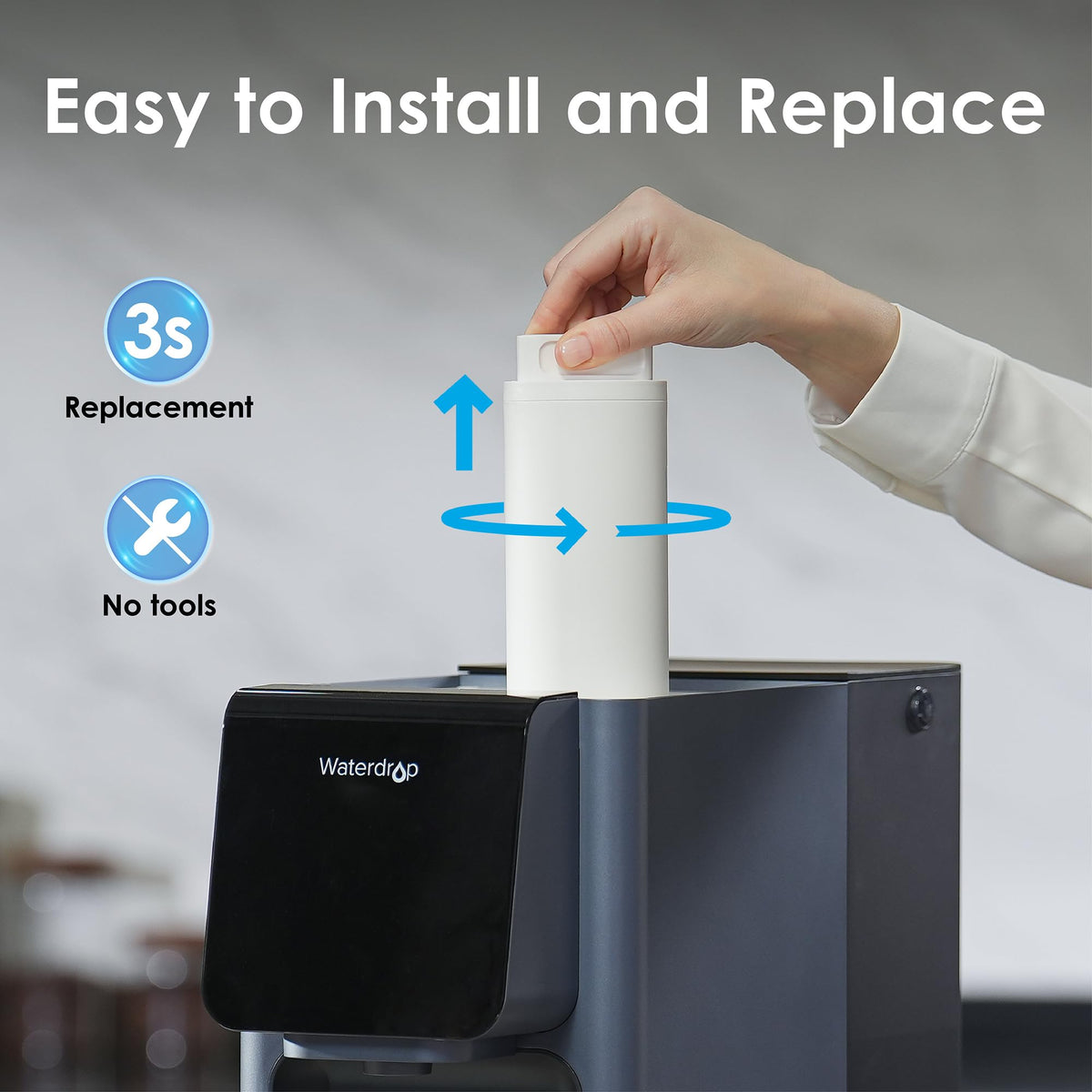 Waterdrop A1-RO BPA-free durable design for safe, reliable use.