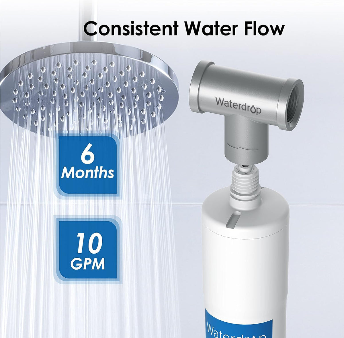 Waterdrop AP431/AP430SS cold water line installation directs water to heater efficiently.