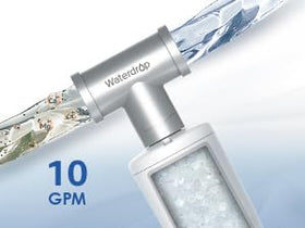 Waterdrop AP431/AP430SS installation view shows upright mounting for effective scale control.