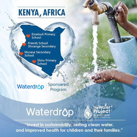 Brita compatibility label graphic for Waterdrop faucet filter.