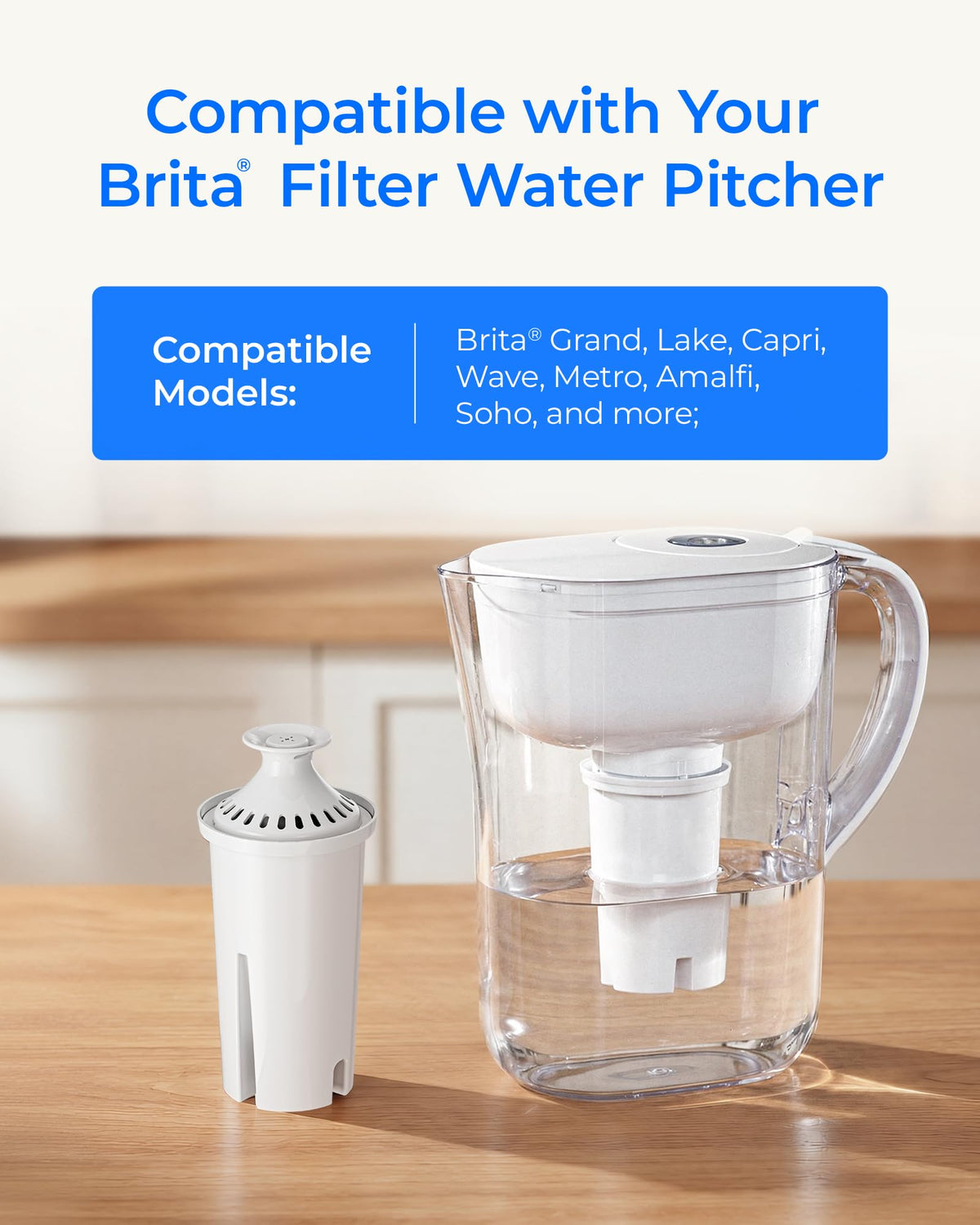 Waterdrop C06 compatible with Brita Capri and Wave pitchers