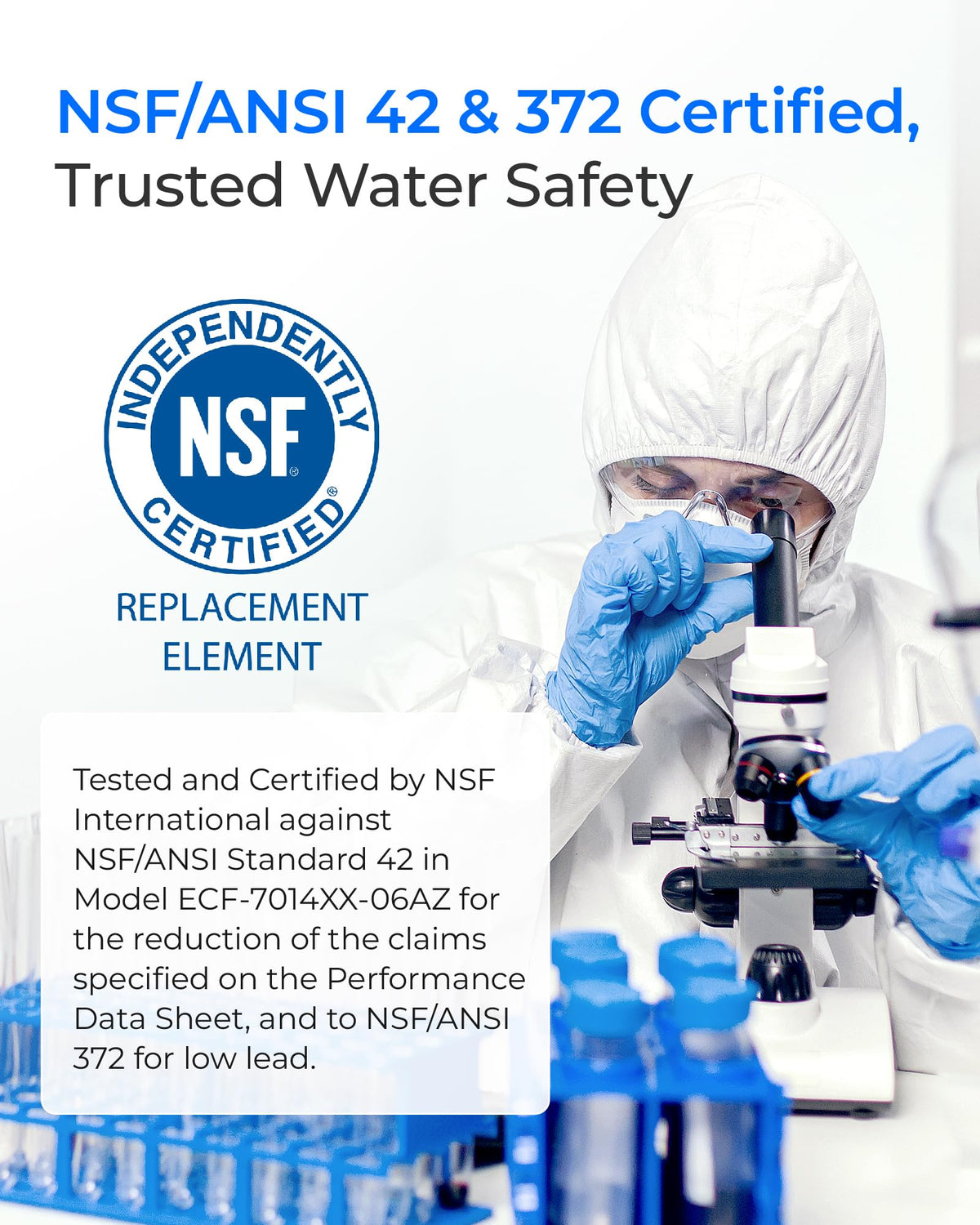 Waterdrop C06 NSF certifications ensure safe, reliable filtration results
