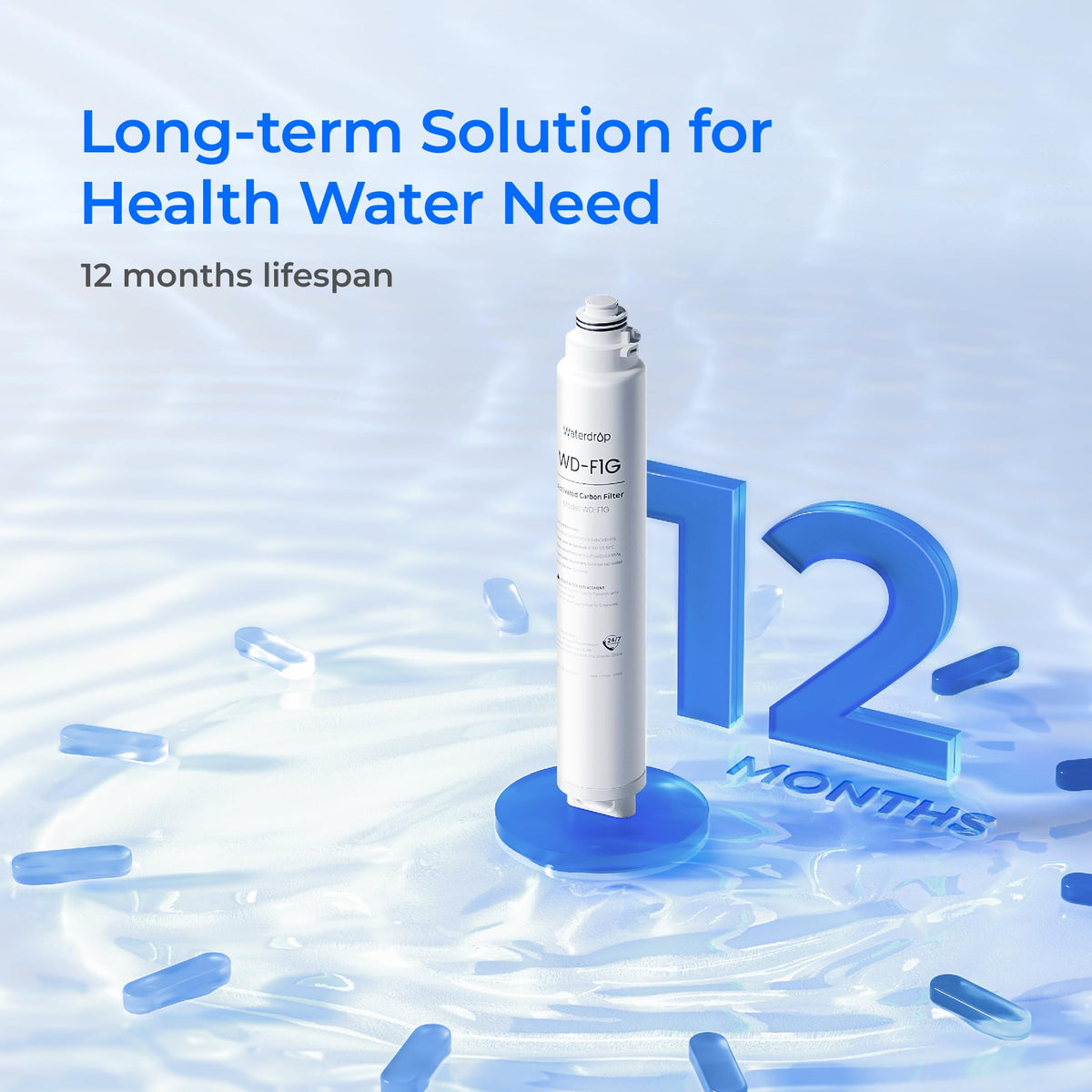 Waterdrop F1G filter designed for X12-WCS and X12-Plus RO units