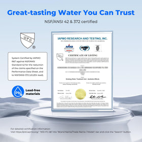 320 gallons filter life label for Waterdrop FC-06