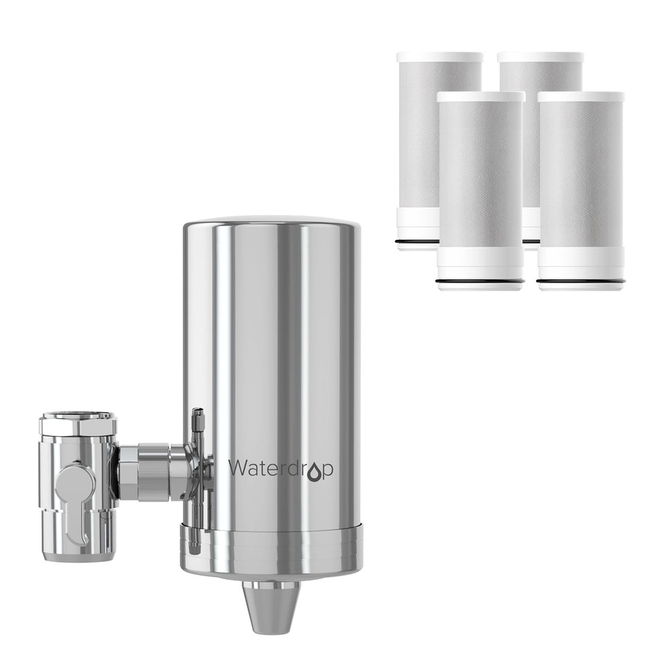 Waterdrop 360° rotating faucet filter for easy kitchen water access