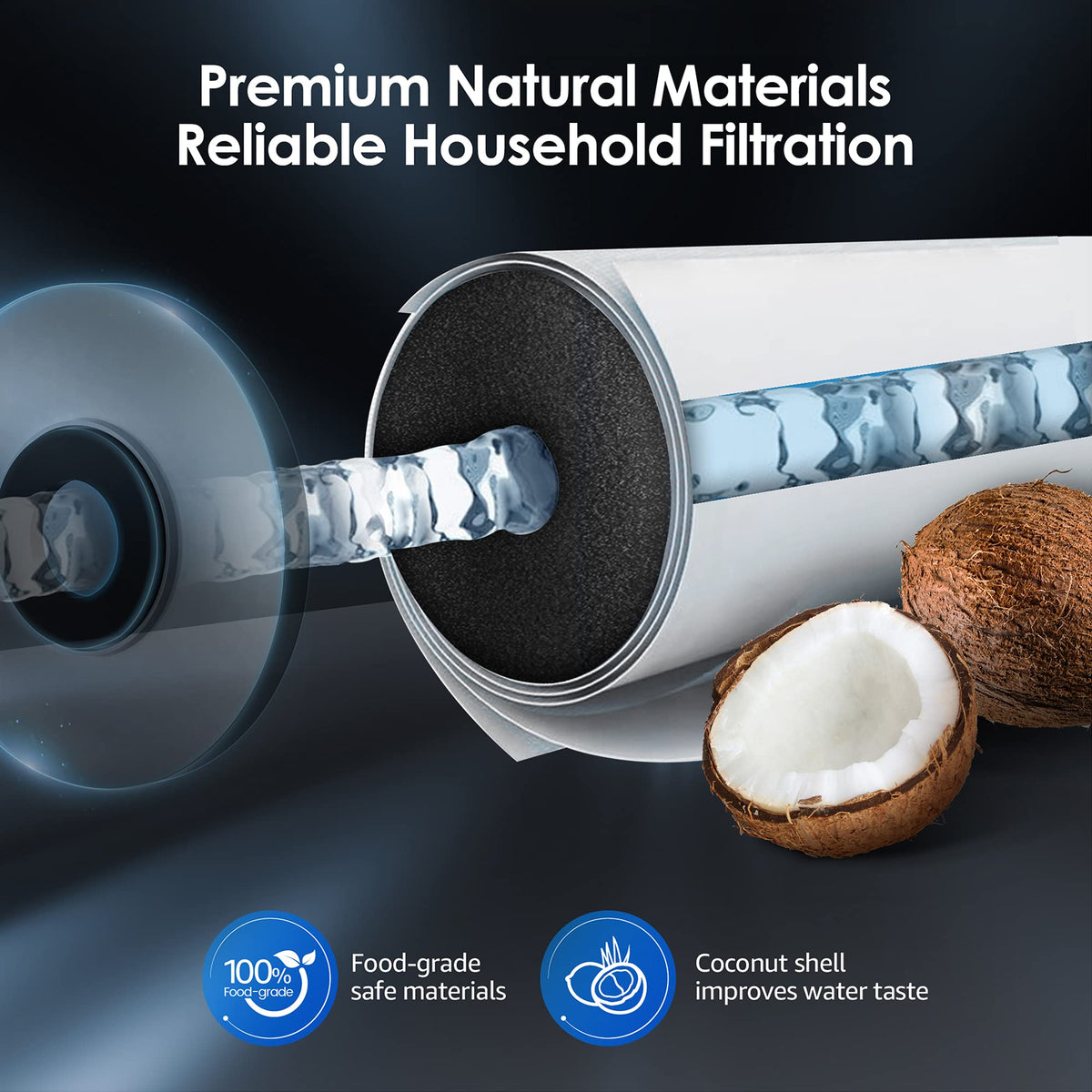 Waterdrop 5-stage filtration system combines stages for comprehensive reduction.