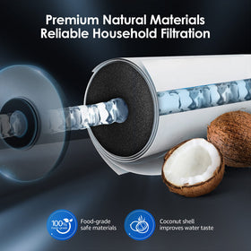 Waterdrop 5-stage filtration system combines stages for comprehensive reduction.