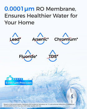Waterdrop flush test demonstrates thorough flushing and improved water clarity.