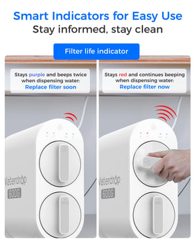 Waterdrop G2CF tool-free installation demonstrates quick twist replacement.