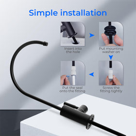 Waterdrop G2FCT-BLK includes 1/4 and 3/8 inch quick-connect hoses for compatibility.