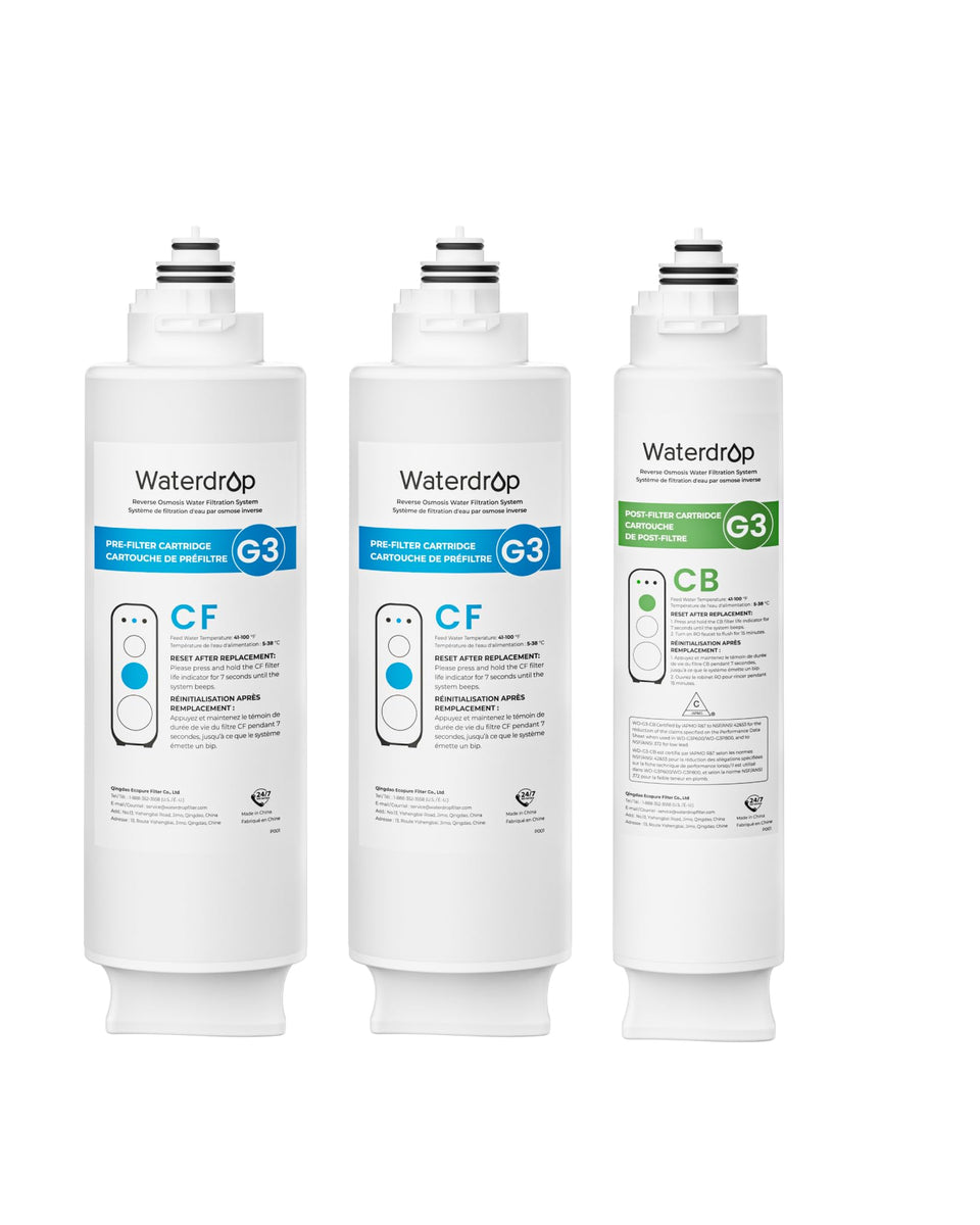 Waterdrop G3-2CFCB pack of filters delivers clean, better-tasting water daily.