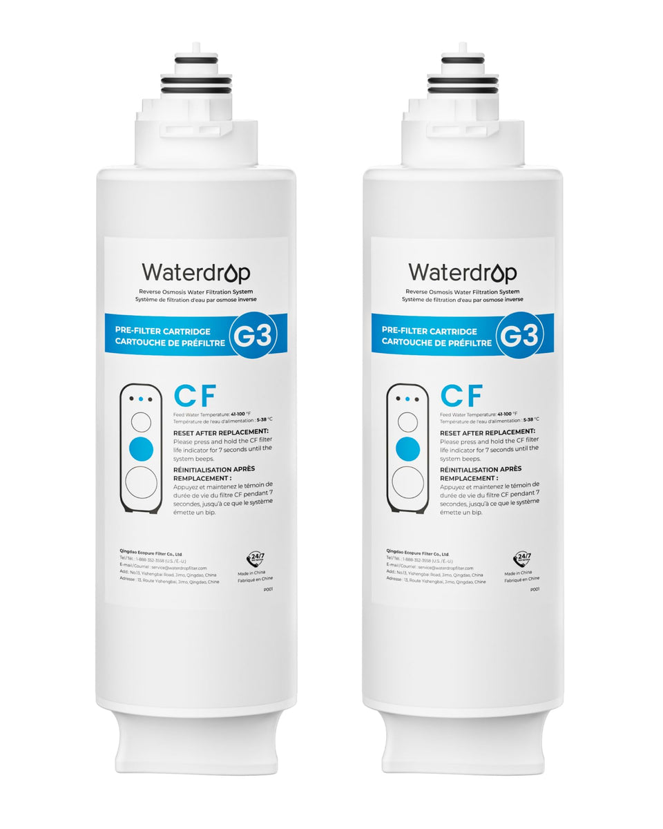 Waterdrop G3-N1CF filter pack ready for replacement, supporting clean water