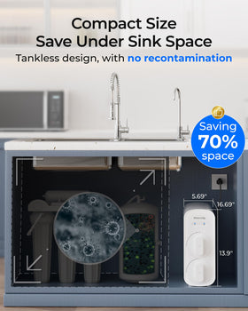 Waterdrop G5P500 connects to ice makers and fridges for convenient filtered water.