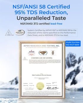 Waterdrop G5P700A delivers 700 GPD flow for fast purified water.