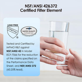 Waterdrop fluoride filter module, reduces fluoride for a cleaner finish.