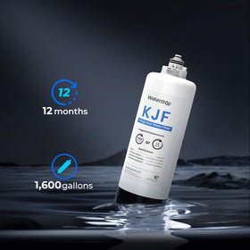 Waterdrop KJF filter lasts 12 months for steady, high-quality drinking water.