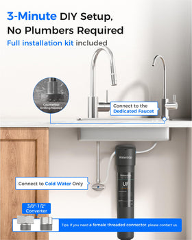 Waterdrop lead-free faucet provides safe drinking water at home.