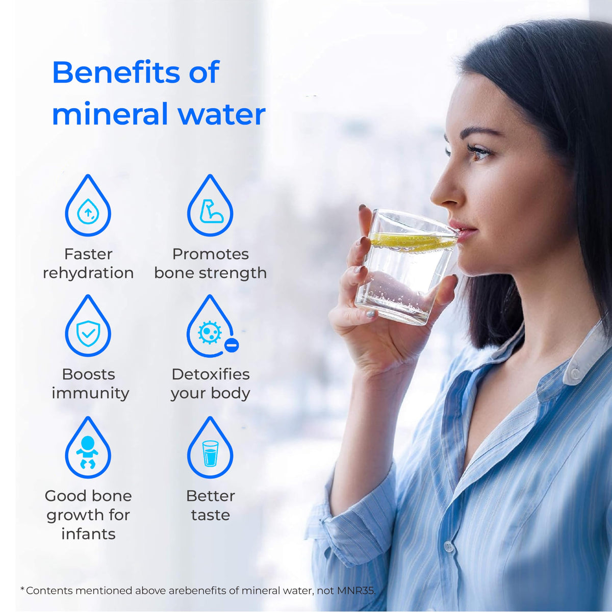 Waterdrop MNR35 remineralized water from tap highlights mineral-rich taste