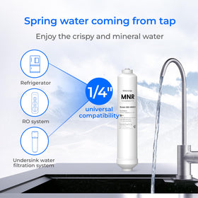Waterdrop MNR35 under-sink 1/4-inch quick-connect fittings enable tool-free connections