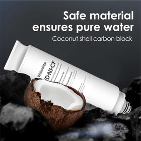 Waterdrop N1-CF packaging illustrating compatibility with the N1 countertop RO system.