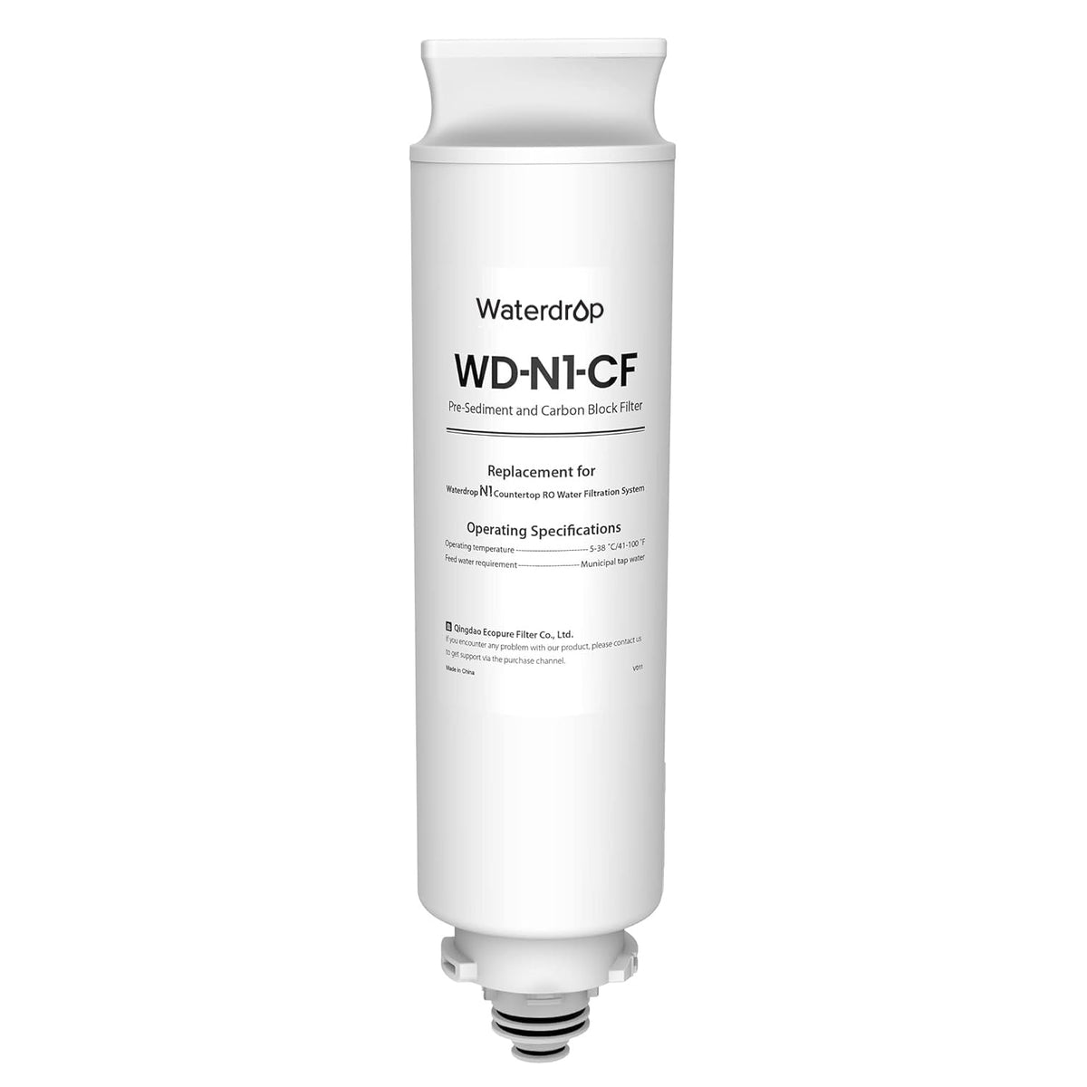 Water flow through the N1-CF filter delivering cleaner tasting water.