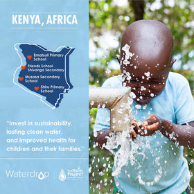 Waterdrop pack of 2 label communicates value and ongoing supply