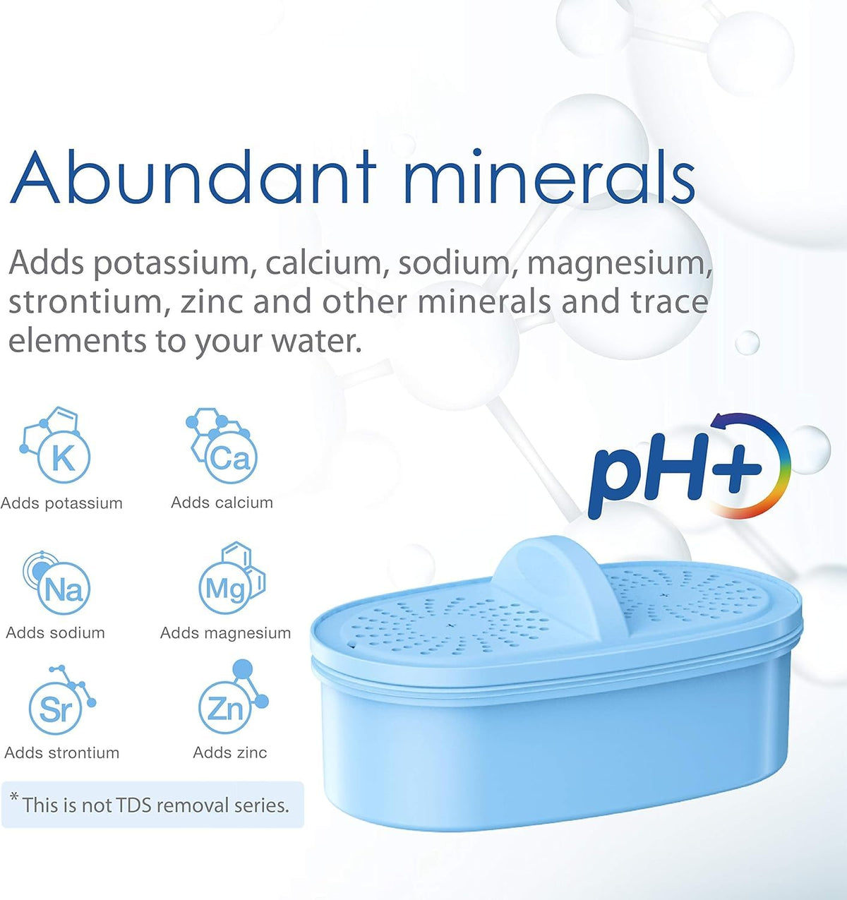 Waterdrop PF-AL filter featuring activated carbon fiber technology for efficiency.