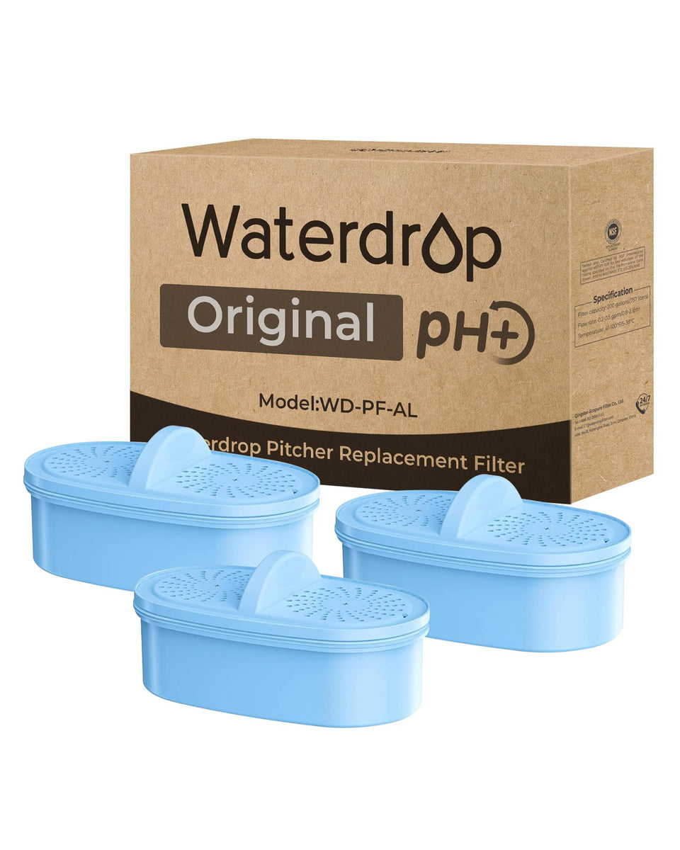 Waterdrop PF-AL alkaline filter front view for balanced pH and cleaner taste.