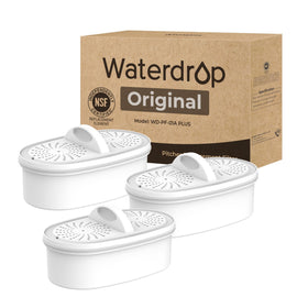 Waterdrop PF-01A packaging illustrating easy replacement with Waterdrop systems