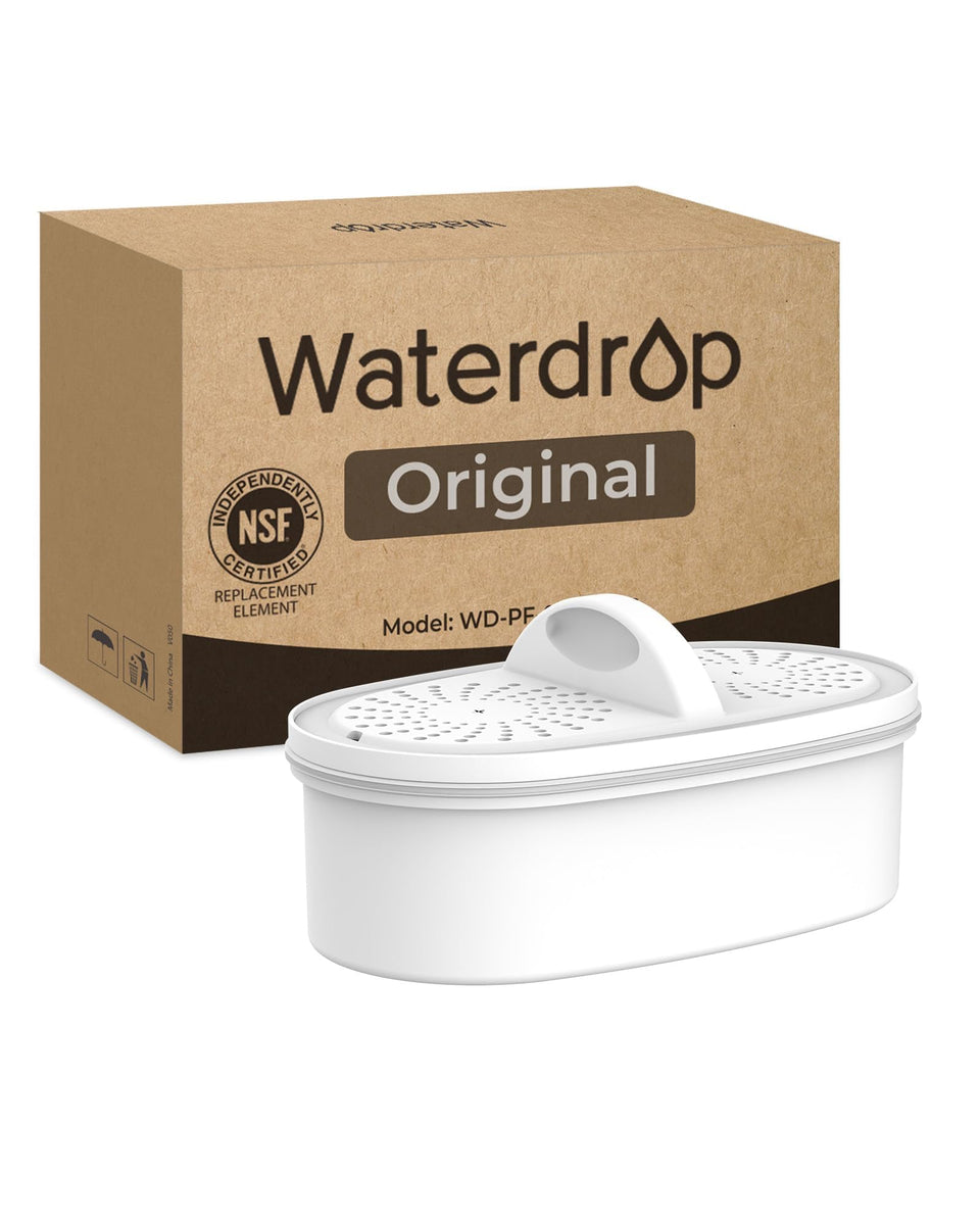 Waterdrop PF-01A Plus filter packaging with NSF certification for trusted filtration.