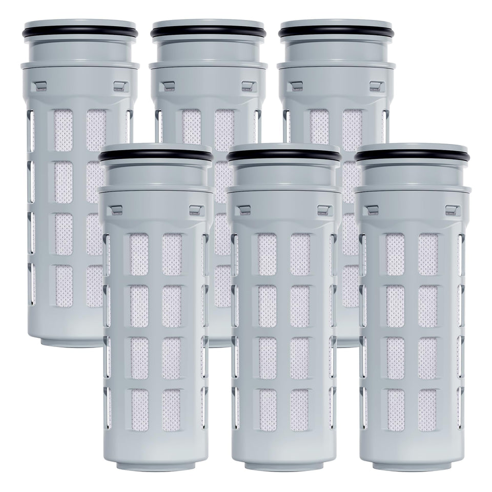 Waterdrop PF45 7-stage filtration close-up with layered media for purity.
