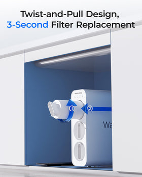 Waterdrop PP membrane filtration reduces sediment and particulates