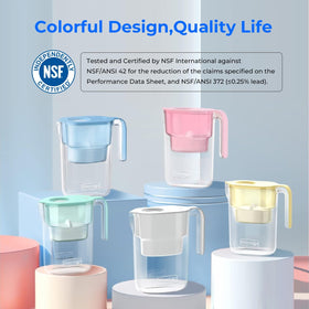 NSF certification badge signals trusted filtration quality.