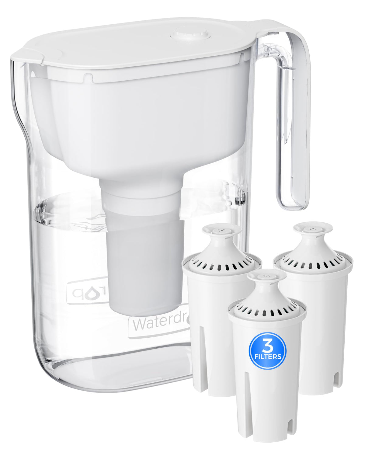 Waterdrop PT-11W 7-Cup pitcher with fridge-friendly design for daily use