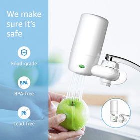 Illustration of rapid filtration flow by Waterdrop faucet filter.