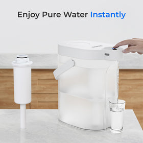Step-by-step replacement process demonstrated on a Waterdrop pitcher