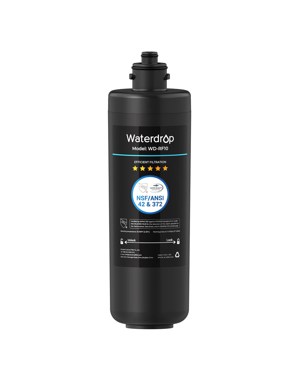 Waterdrop RF10 under-sink replacement filter enabling quick install for purified water
