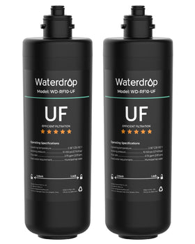 Waterdrop RF10-UF under-sink replacement filter ready for installation.