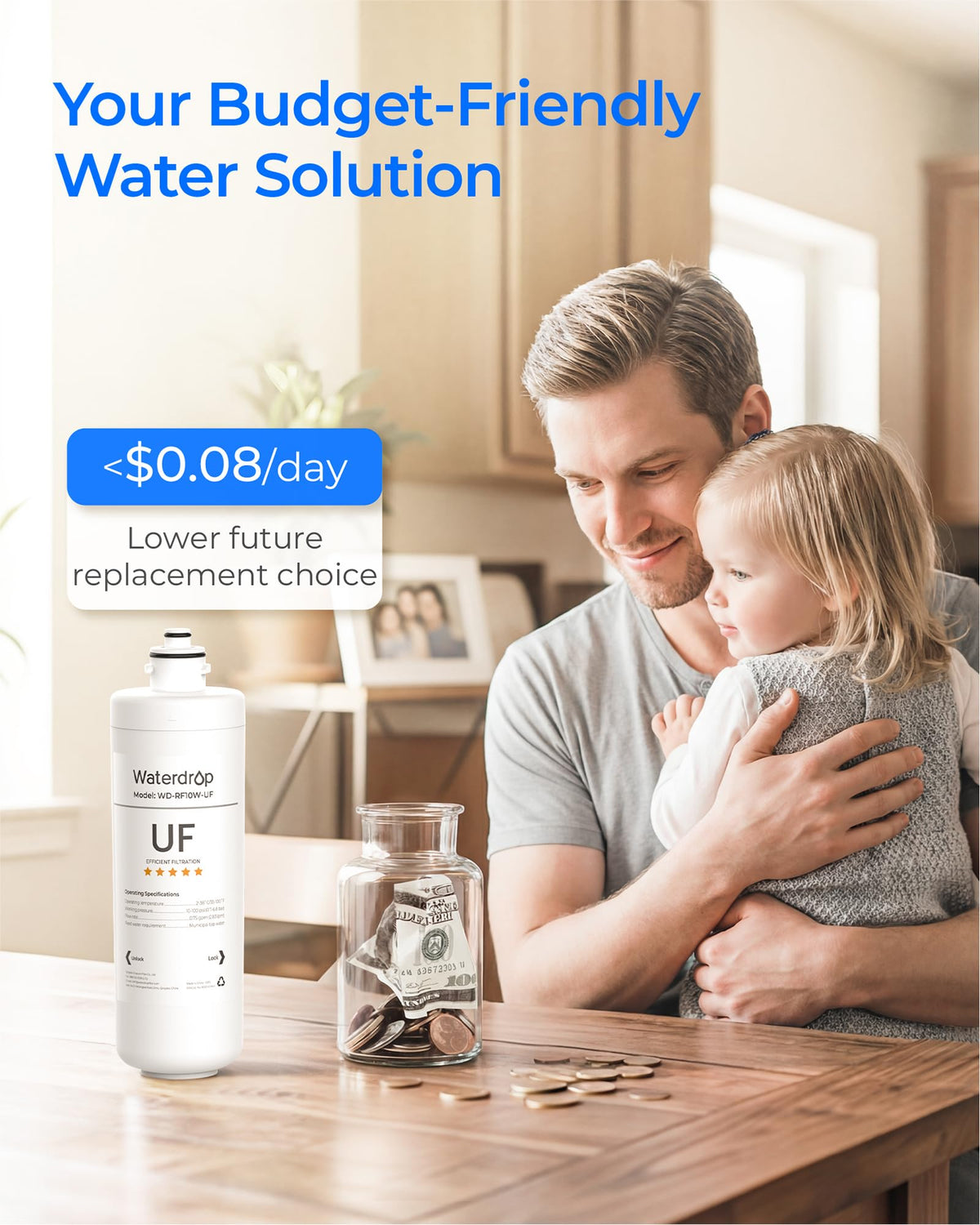 Waterdrop RF10W-UF BPA-free housing supports reliable daily filtration