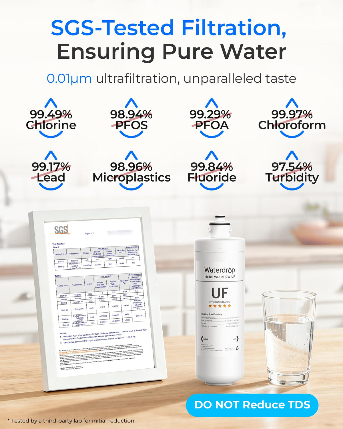 Waterdrop RF10W-UF installation on an under-sink setup for clean water