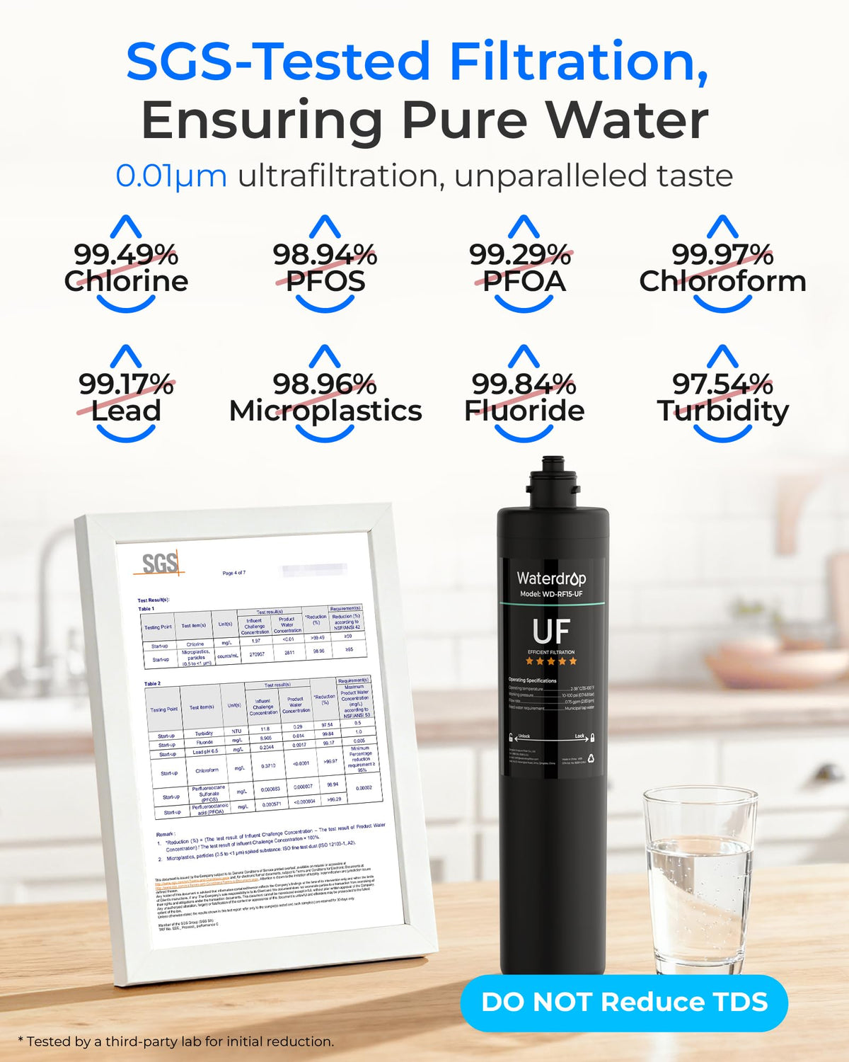 Waterdrop RF15-UF multistage filtration system with layered media