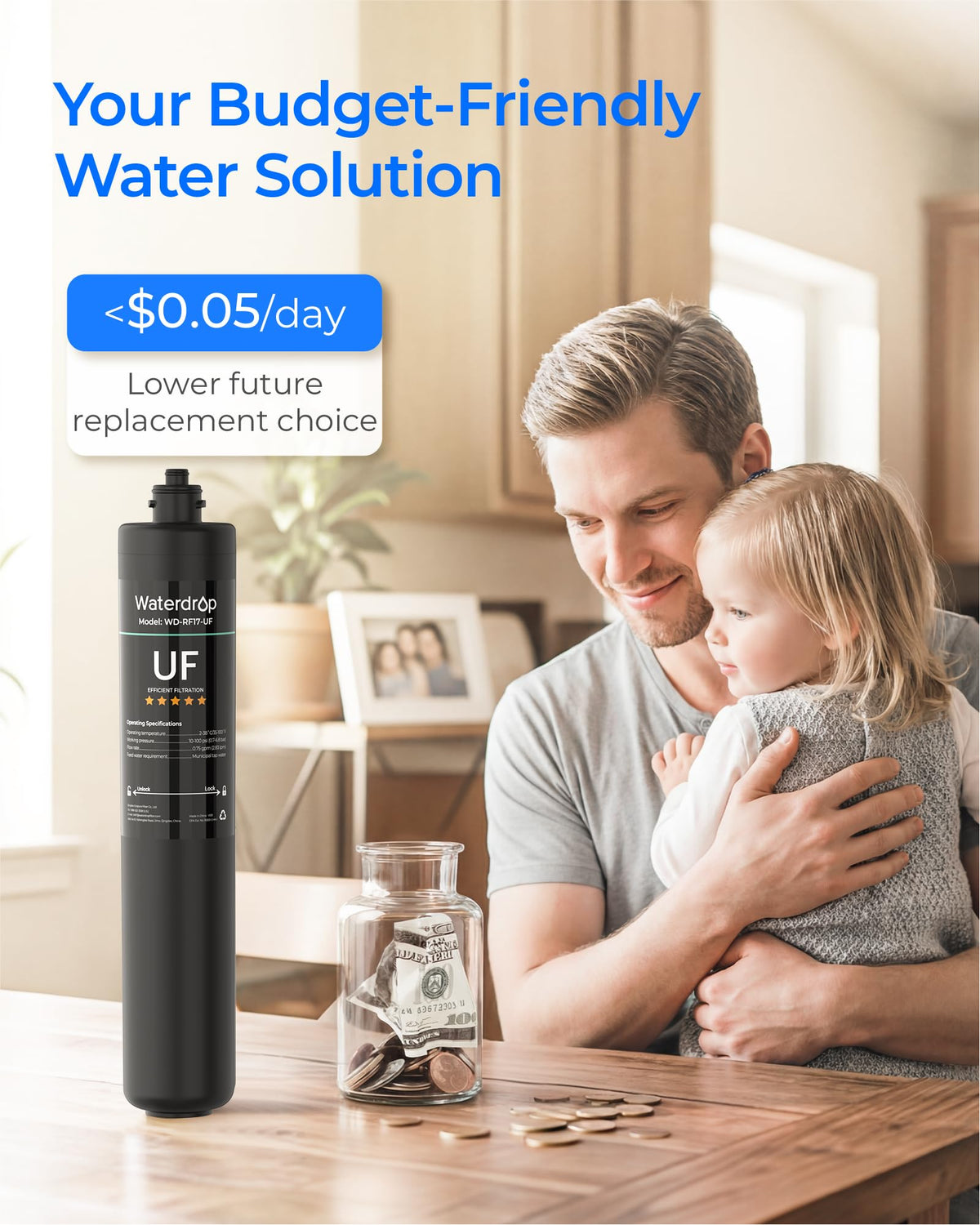 Waterdrop RF17-UF multi-stage filtration provides comprehensive purification