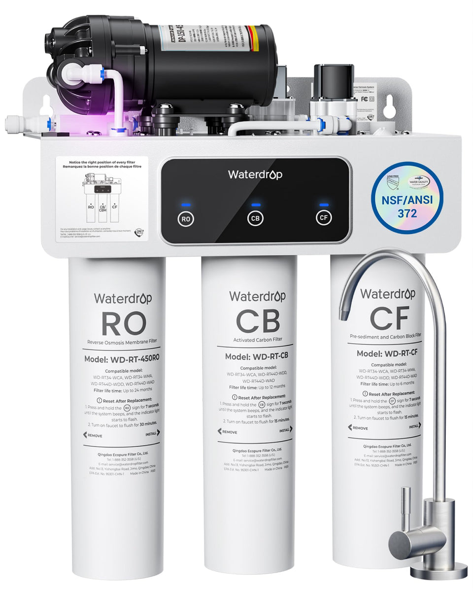 Waterdrop T3-C under-sink RO system delivers crisp, pure water at home.