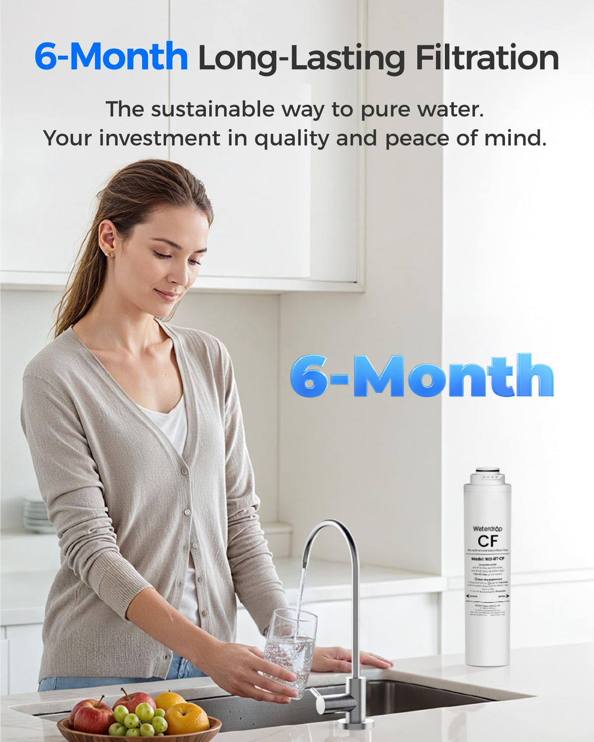 Waterdrop T3-M compatibility filter designed for easy replacement and long life