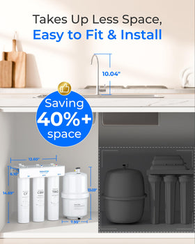 Waterdrop T3-T 220 GPD no power needed for reliable filtration via pressure