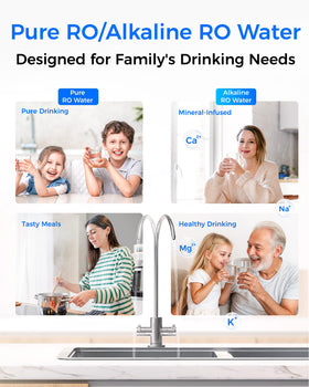 Waterdrop T4-A 450 GPD capacity supports fast on-demand filtration.