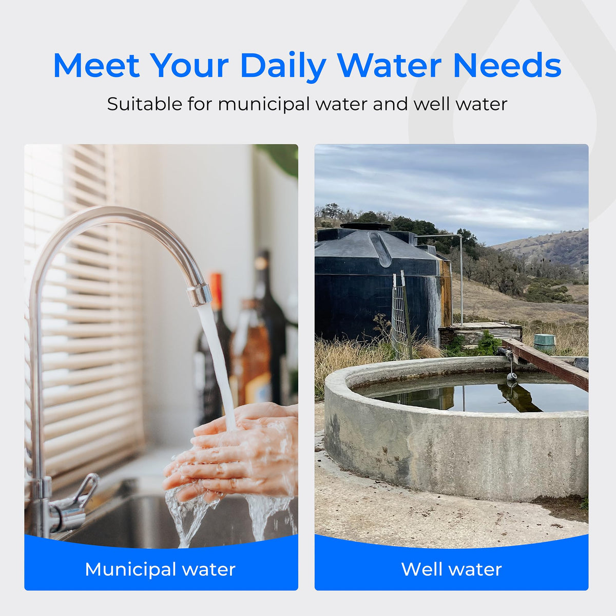 Waterdrop three-pack packaging emphasizes value and ongoing protection.