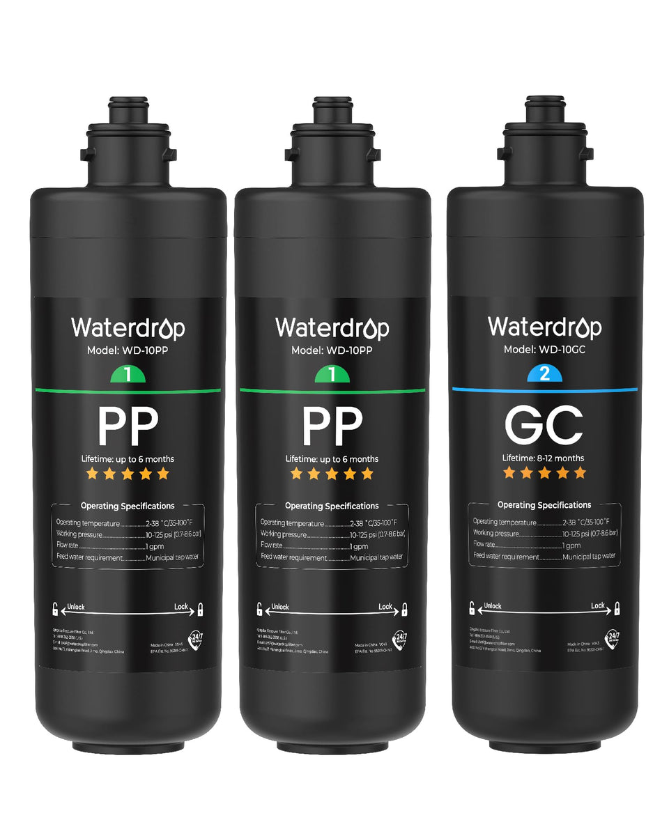 Waterdrop TSA 3-stage pack replacement set for under-sink filtration